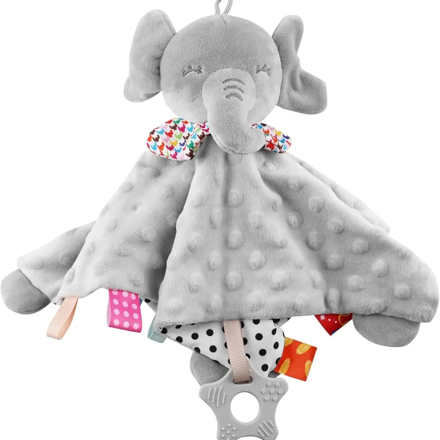Elephant Baby Comforter Blanket Rattle Toy