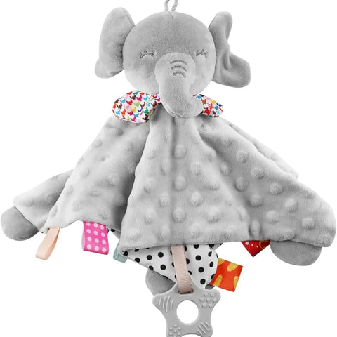 Elephant Baby Comforter Blanket Rattle Toy