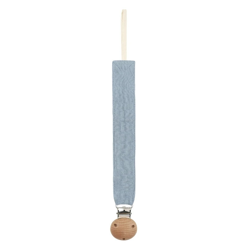 Cotton Baby Pacifier Clip Chain – Beech Wood & Metal
