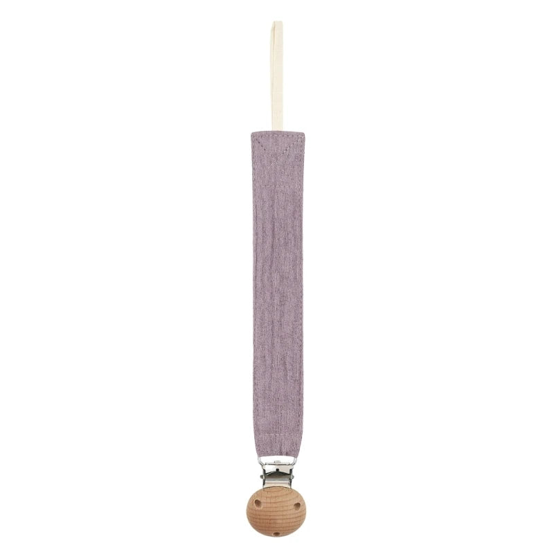 Cotton Baby Pacifier Clip Chain – Beech Wood & Metal