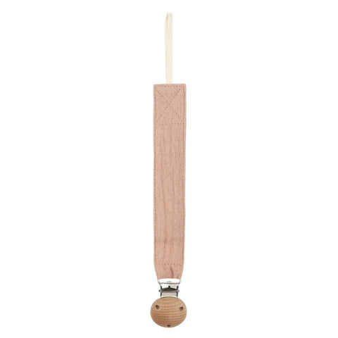 Cotton Baby Pacifier Clip Chain – Beech Wood & Metal