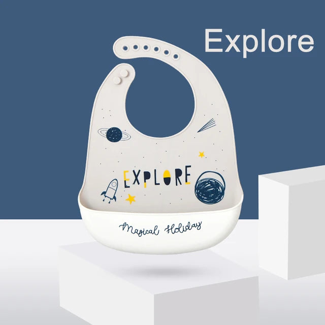 Silicone Baby Bib – Waterproof & Adjustable