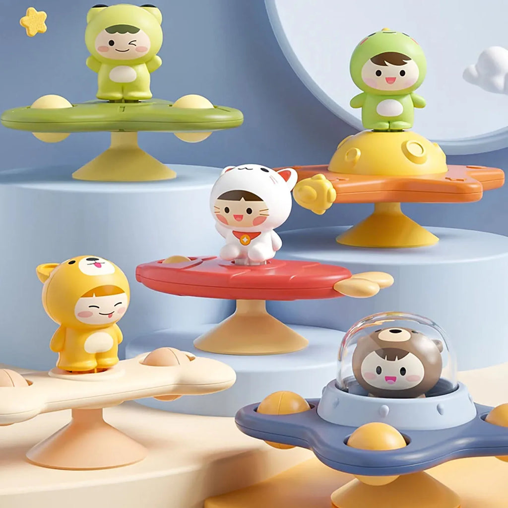 Baby Suction Cup Airplane Bath Spinner Toy