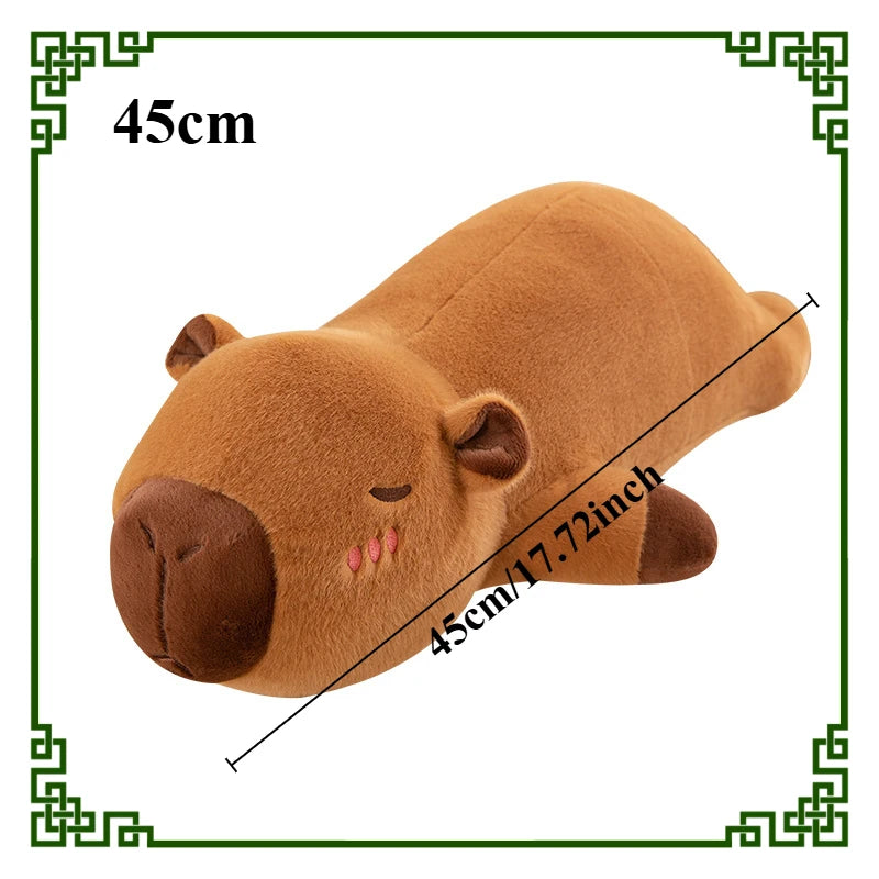 Capybara Plush Toy Set – Mum & 4 Babies with Turtle Bag