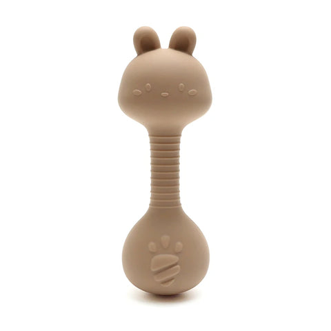 Baby Bunny Silicone Rattle Teether – Dumbbell Shape