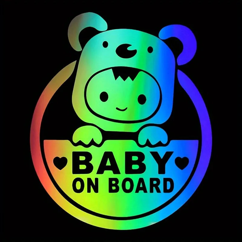 Baby On Board Reflective Car Sticker – PVC Safety Decal