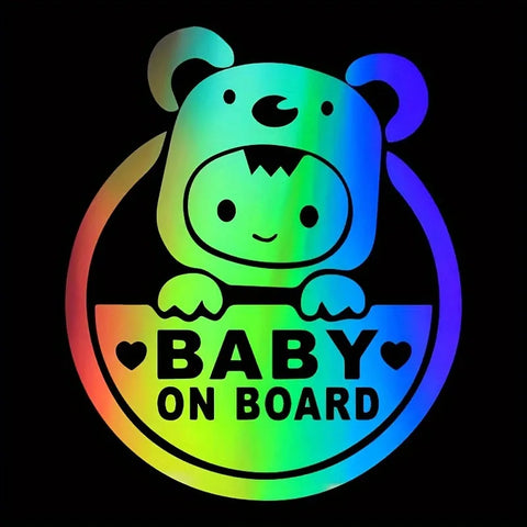 Baby On Board Reflective Car Sticker – PVC Safety Decal
