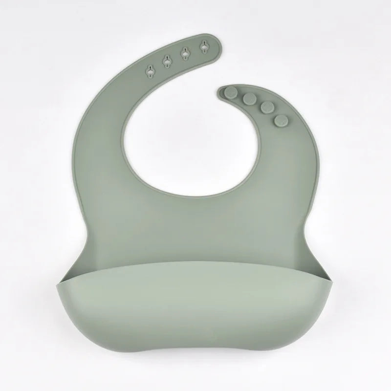 Baby Silicone Tray Bib – 4-Speed Adjustable