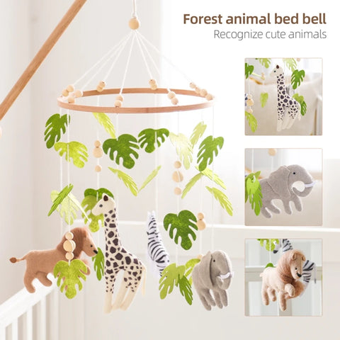 Baby Crib Mobile – Felt Forest Animal Hanging Rattle