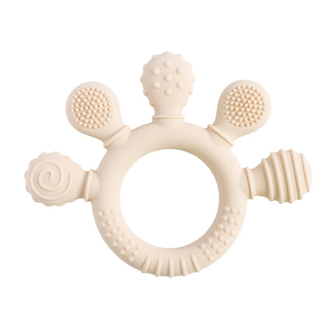 BPA-Free Silicone Baby Teether Rattle – Hand Bell