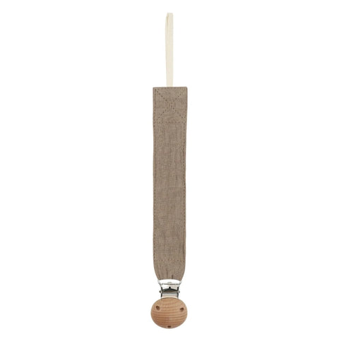 Cotton Baby Pacifier Clip Chain – Beech Wood & Metal