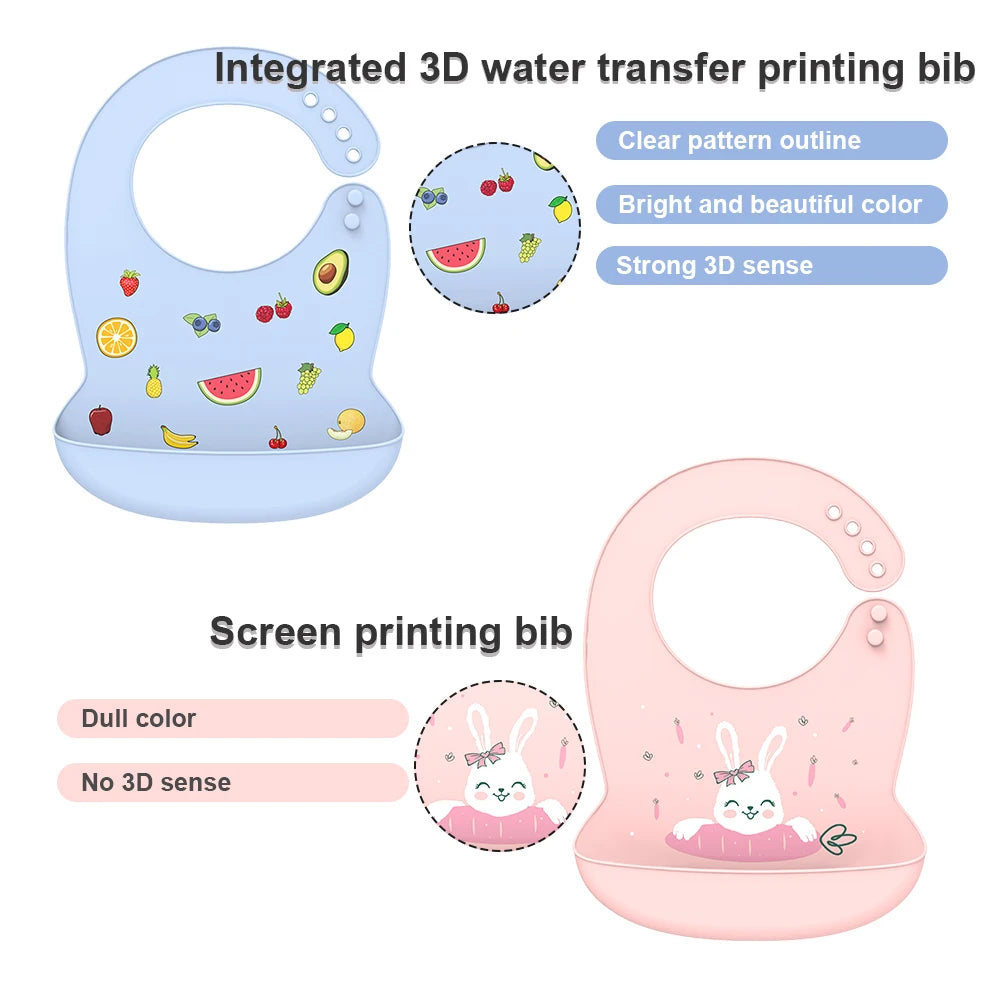 Silicone Baby Bib – Waterproof & Adjustable