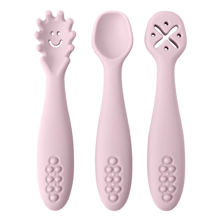Baby Silicone Weaning Spoon Set – 3 Pack