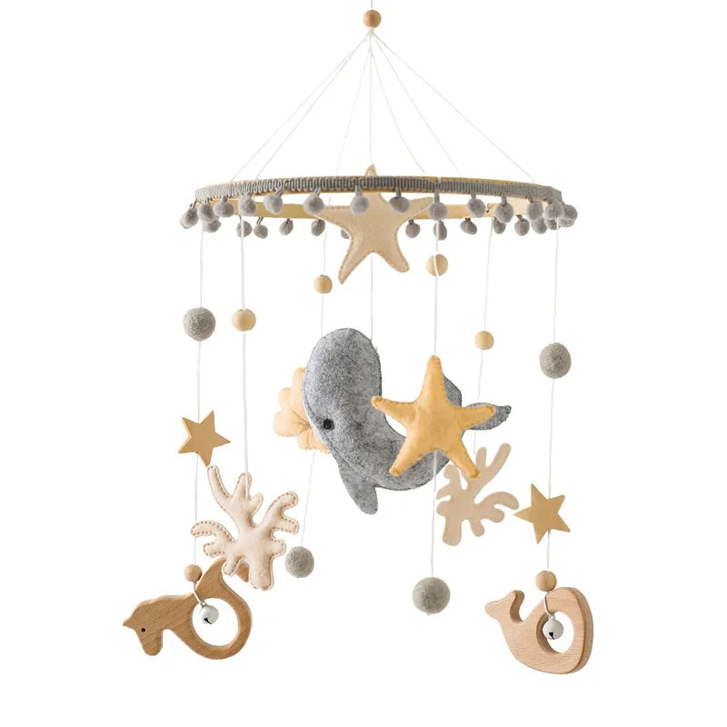Baby Crib Mobile – Felt Forest Animal Hanging Rattle