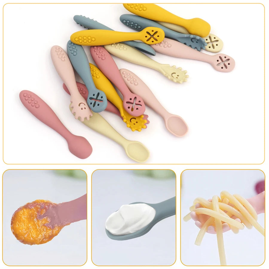 Baby Silicone Weaning Spoon Set – 3 Pack