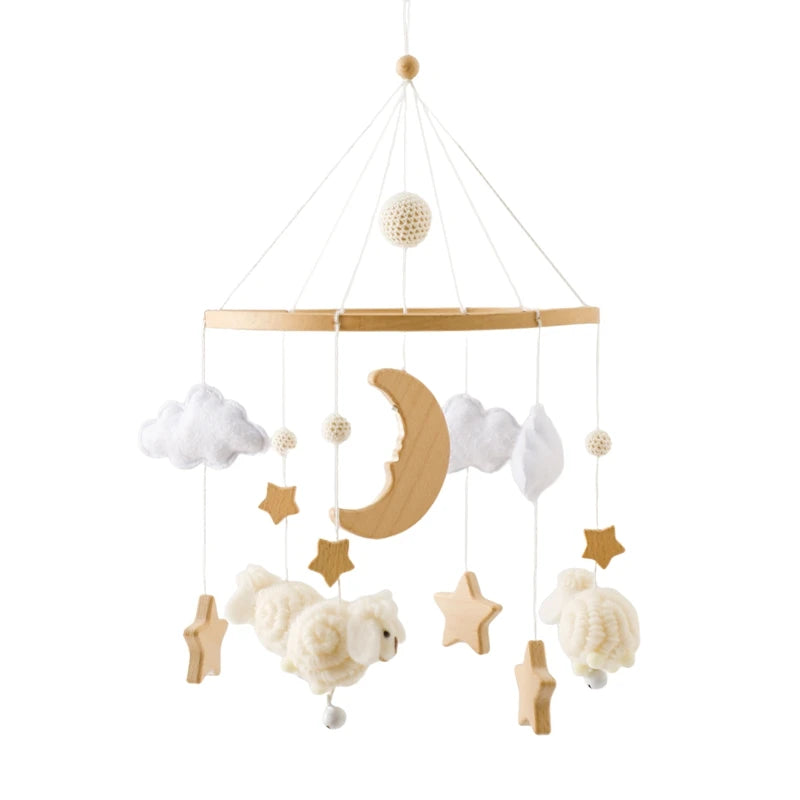 Baby Crib Mobile – Felt Forest Animal Hanging Rattle