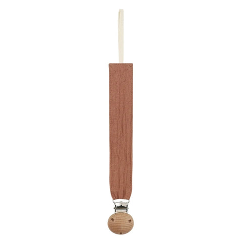 Cotton Baby Pacifier Clip Chain – Beech Wood & Metal