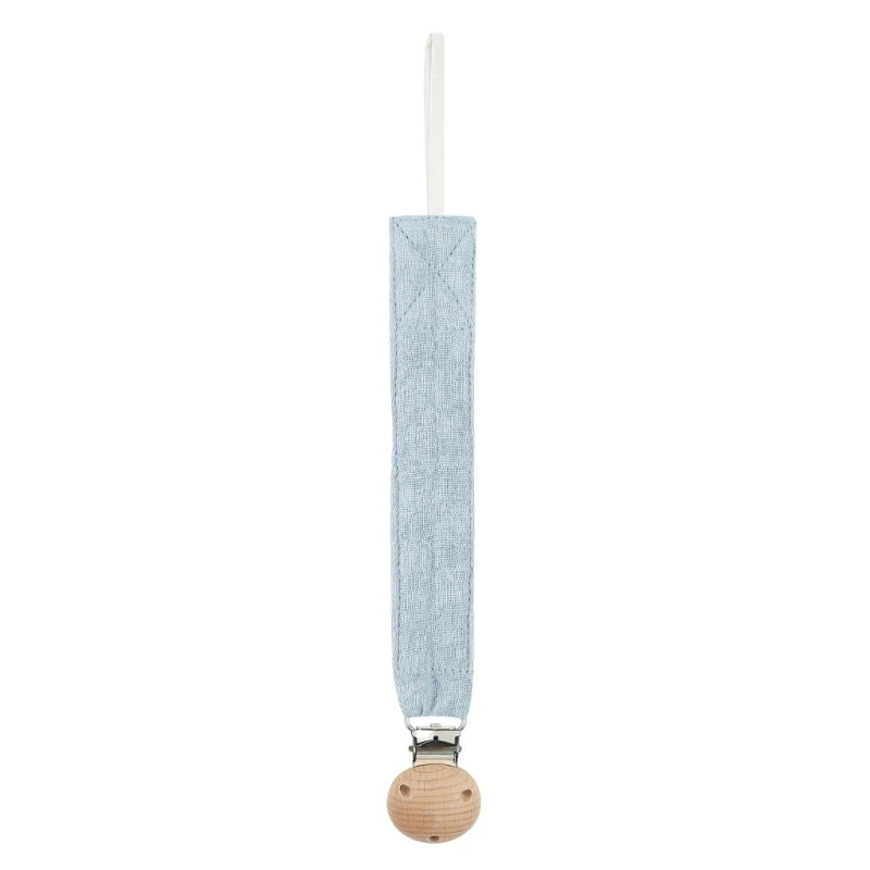 Cotton Baby Pacifier Clip Chain – Beech Wood & Metal
