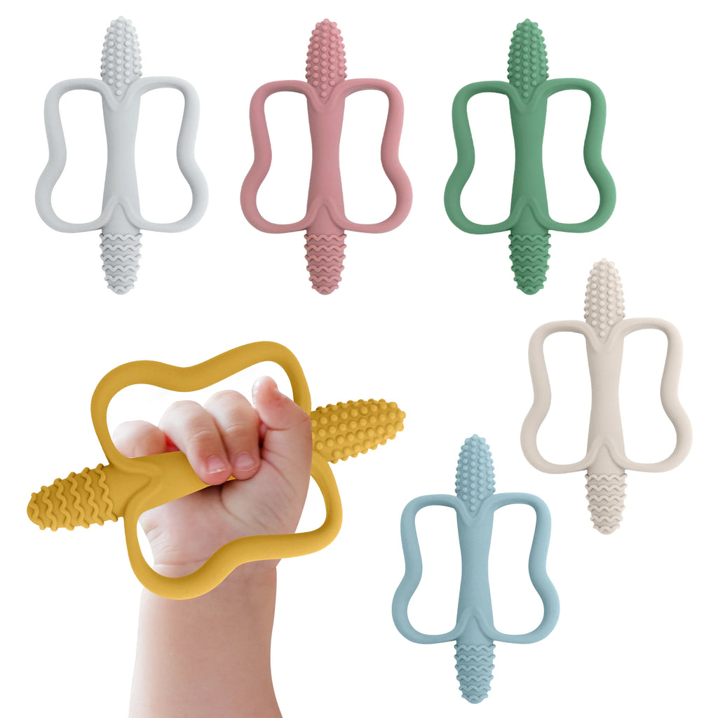 Baby Silicone Teething Toy with Easy-Grip Handle