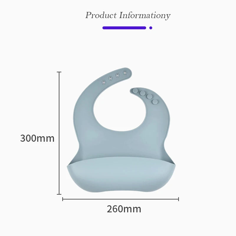 Baby Silicone Tray Bib – 4-Speed Adjustable