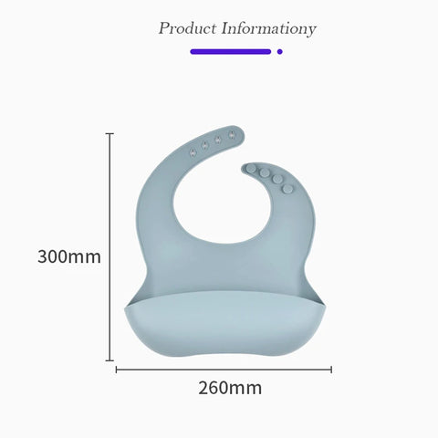 Baby Silicone Tray Bib – 4-Speed Adjustable