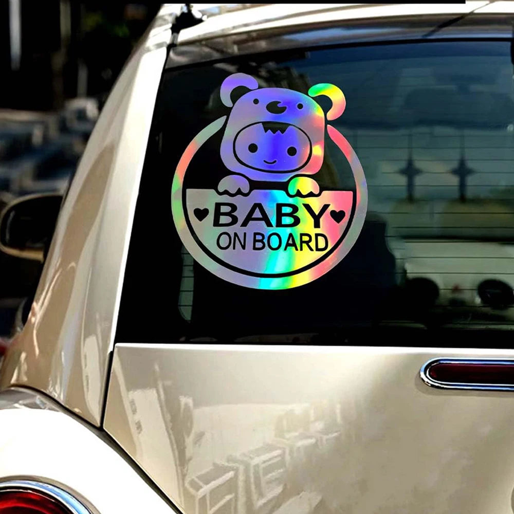 Baby On Board Reflective Car Sticker – PVC Safety Decal