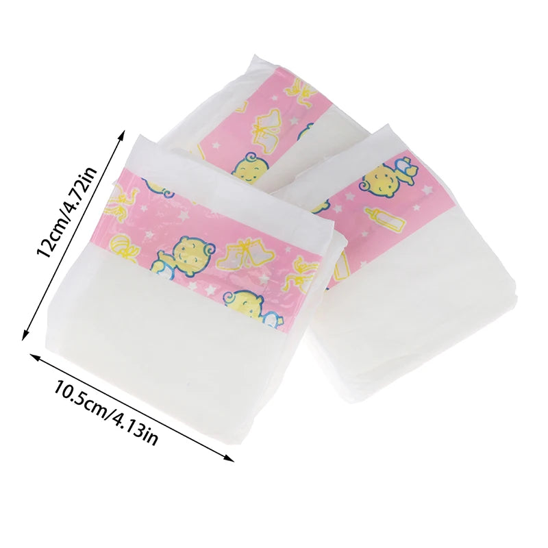 Doll Diaper Pants Accessory Set – 3 Pack