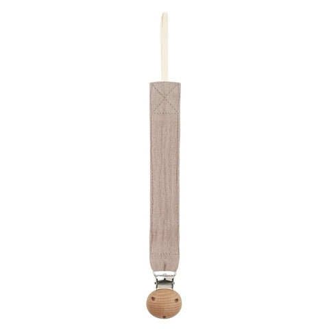 Cotton Baby Pacifier Clip Chain – Beech Wood & Metal
