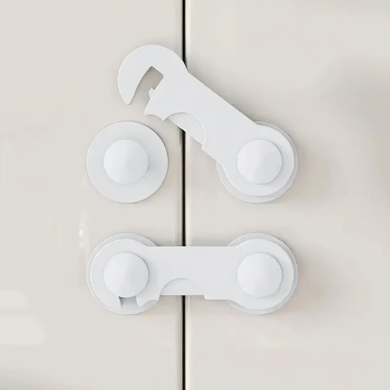 Baby Safety Cabinet Locks – 10 Pack (White)