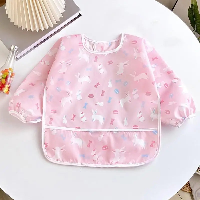Baby Long Sleeve Waterproof Bib Apron – 0–3 Years
