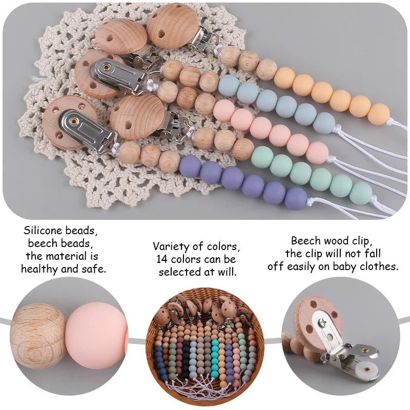 Silicone Baby Pacifier Clip Chain