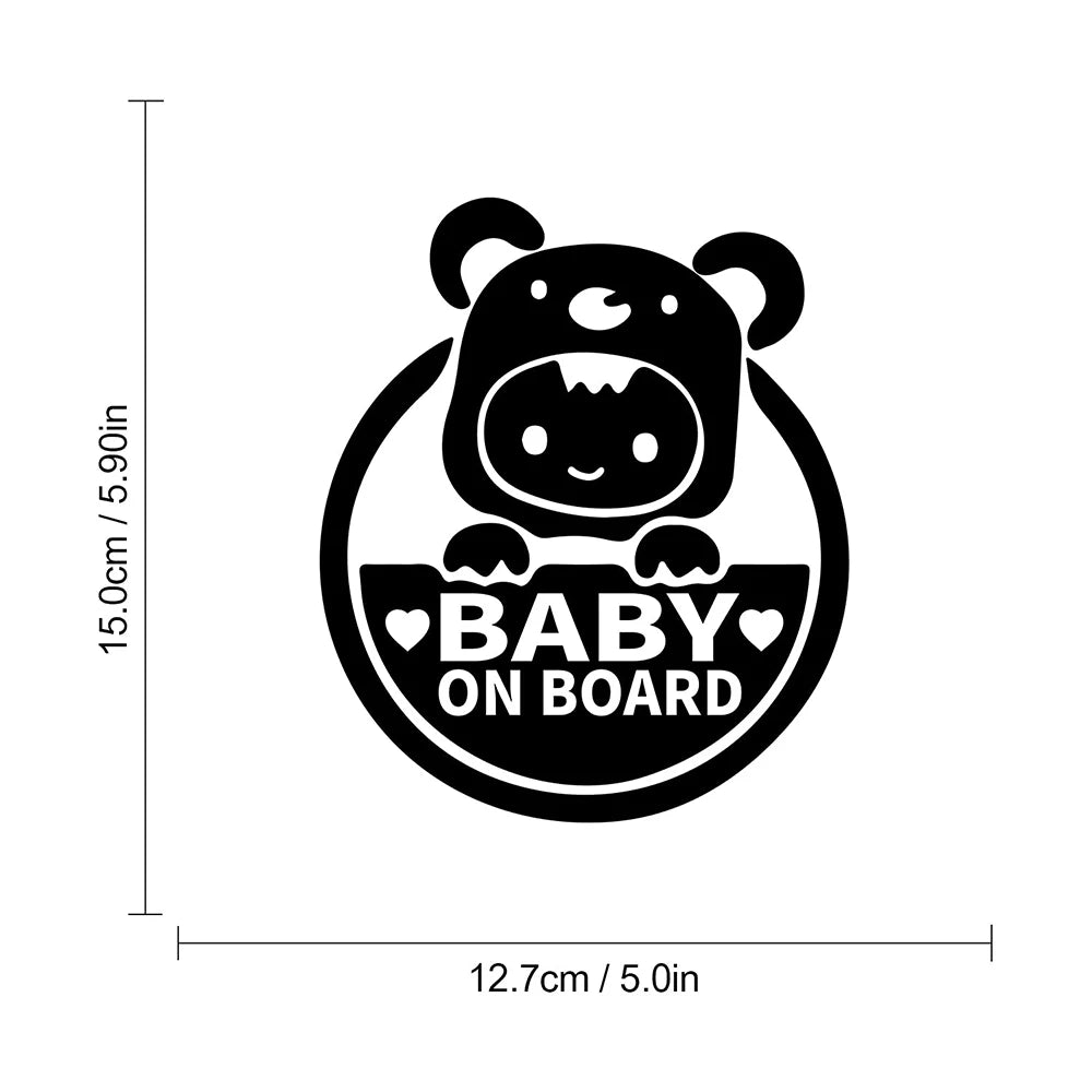 Baby On Board Reflective Car Sticker – PVC Safety Decal