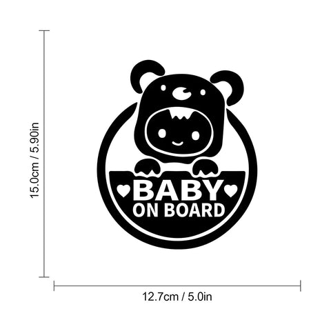 Baby On Board Reflective Car Sticker – PVC Safety Decal