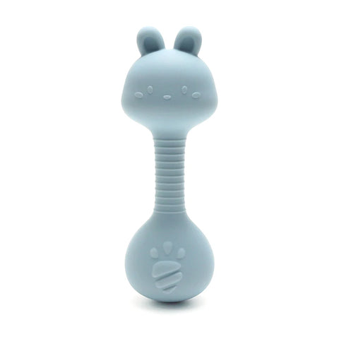 Baby Bunny Silicone Rattle Teether – Dumbbell Shape