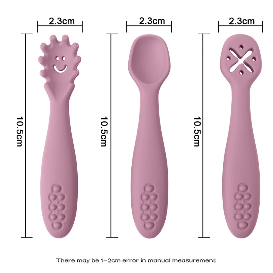 Baby Silicone Weaning Spoon Set – 3 Pack