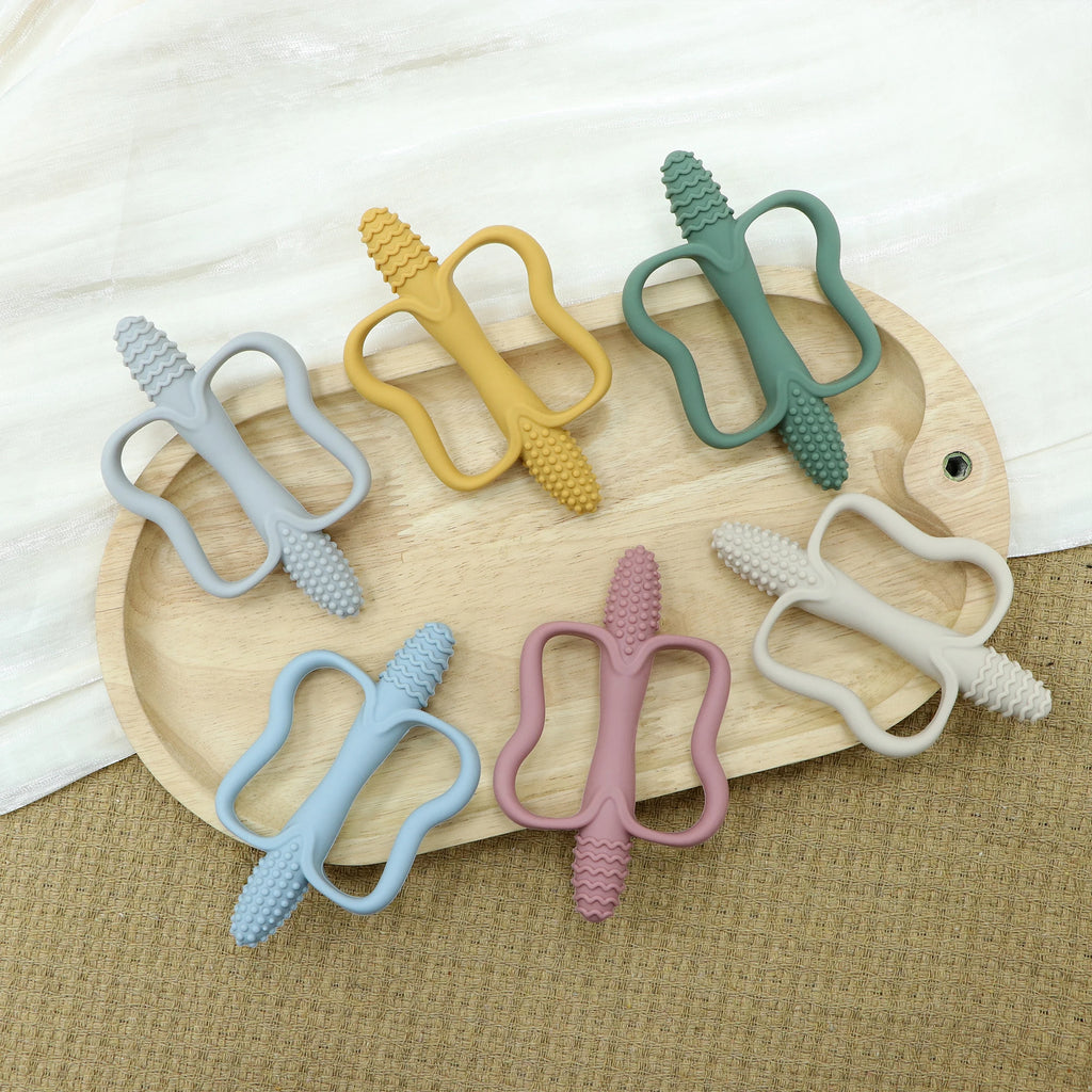 Baby Silicone Teething Toy with Easy-Grip Handle