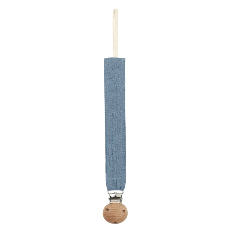 Cotton Baby Pacifier Clip Chain – Beech Wood & Metal
