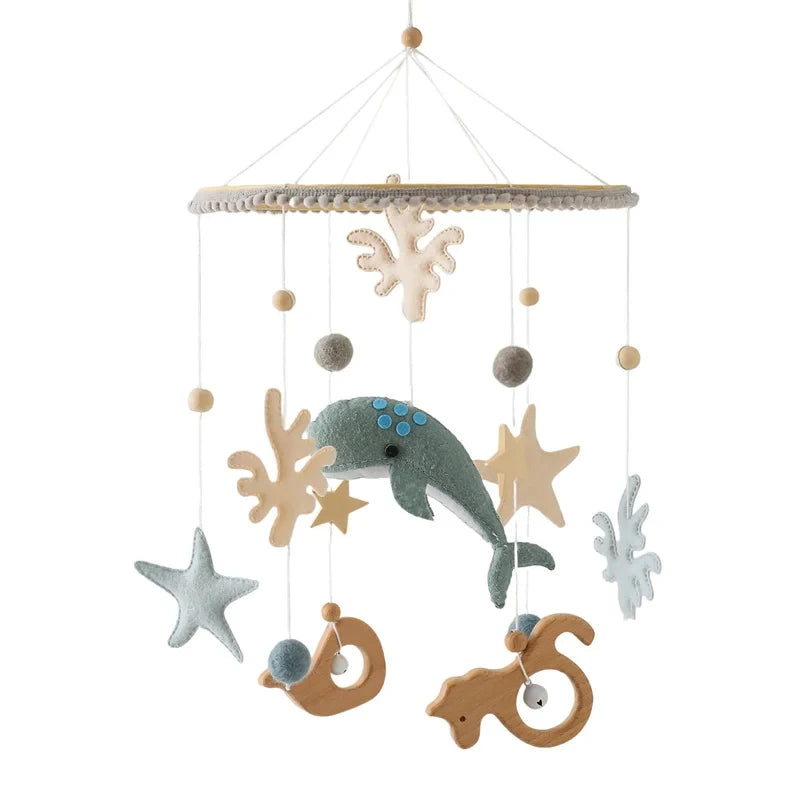 Baby Crib Mobile – Felt Forest Animal Hanging Rattle