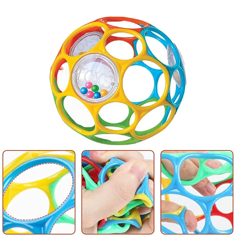 Baby Soft Grasping Rattle Ball with Bell