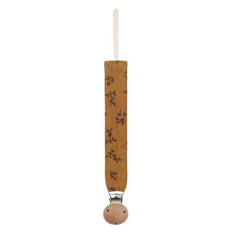 Cotton Baby Pacifier Clip Chain – Beech Wood & Metal