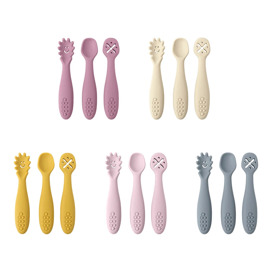 Baby Silicone Weaning Spoon Set – 3 Pack