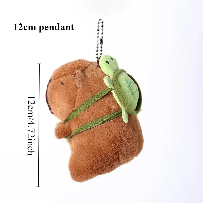 Capybara Plush Toy Set – Mum & 4 Babies with Turtle Bag