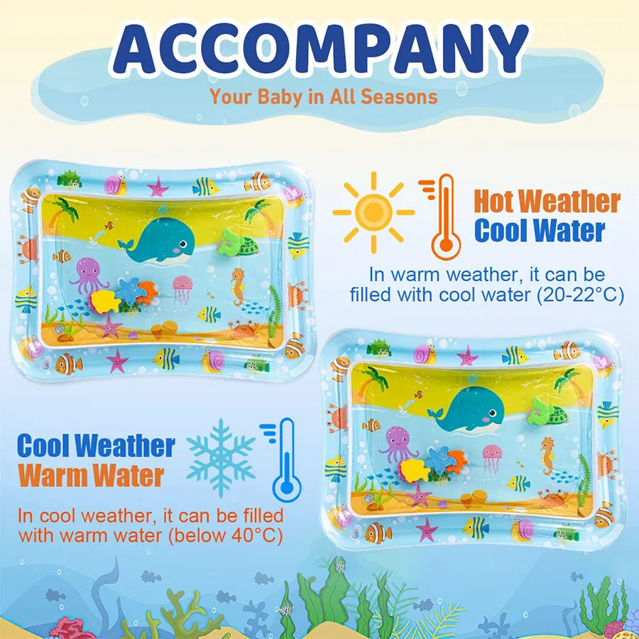 Baby Inflatable Water Play Mat – Tummy Time Pad