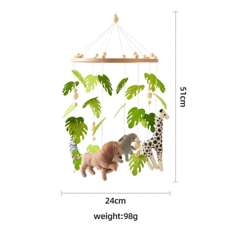 Baby Crib Mobile – Felt Forest Animal Hanging Rattle