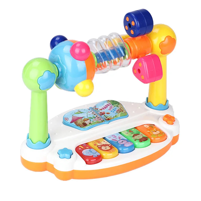 Baby Rotating Piano Keyboard Toy with Music & Light