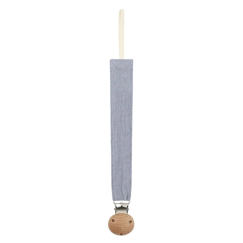 Cotton Baby Pacifier Clip Chain – Beech Wood & Metal