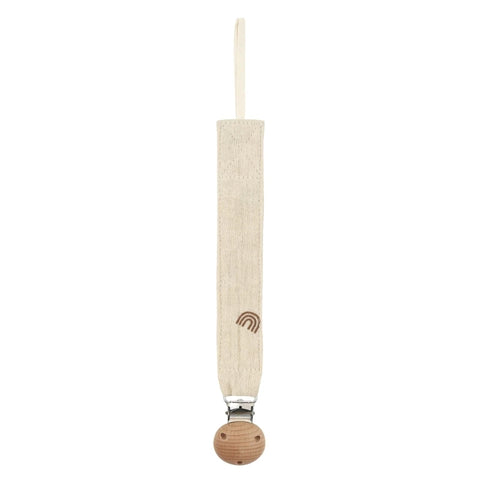 Cotton Baby Pacifier Clip Chain – Beech Wood & Metal