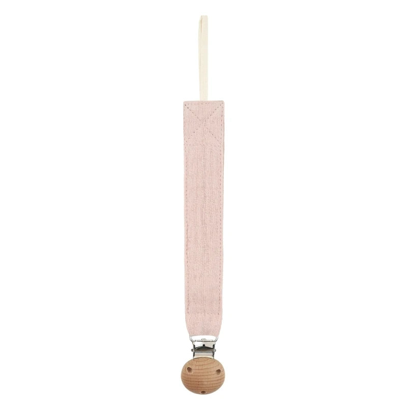 Cotton Baby Pacifier Clip Chain – Beech Wood & Metal