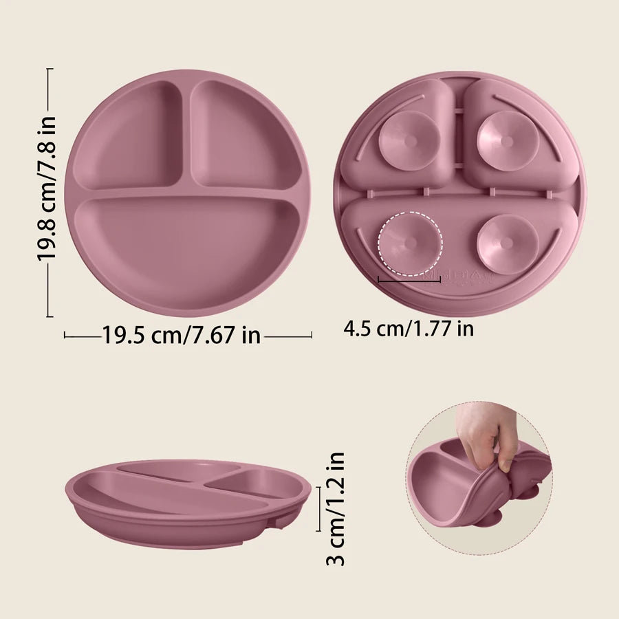 Baby Silicone Suction Dining Plate – BPA-Free