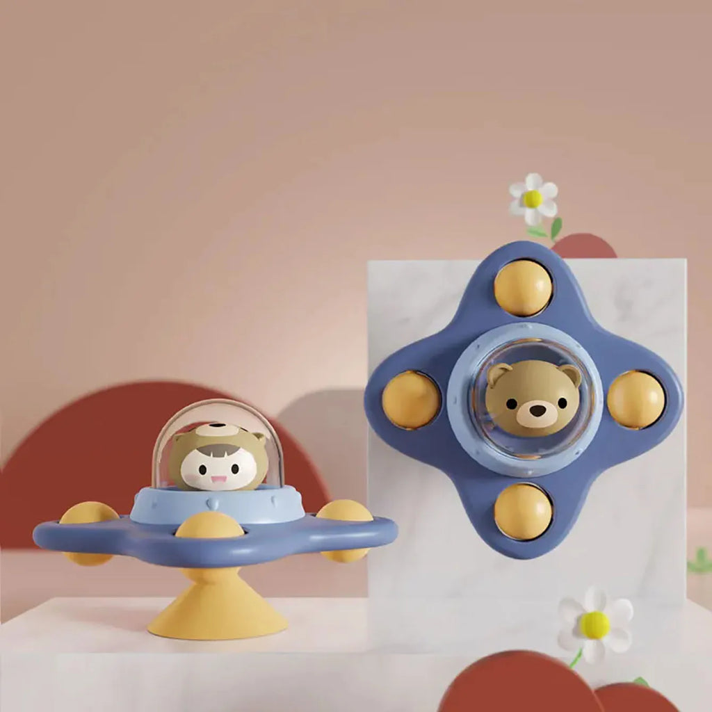 Baby Suction Cup Airplane Bath Spinner Toy
